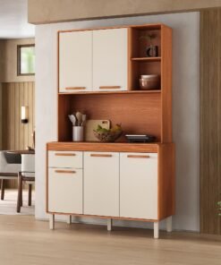 Armário Kit de Cozinha Dunas 1.20m - Cinamomo/Off White