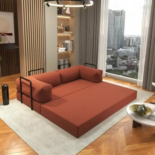 Alternative view of Sofá Cama Itália na Caixa c/ Espuma D33 Expansiva - Terracota Boucle