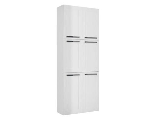 Paneleiro 6 portas Florença Aço - Branco
