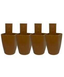 Kit com 4 Pés Plástico Jl Móveis - Cinamomo