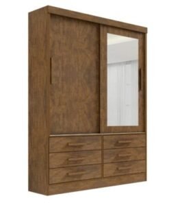 Guarda-Roupa Meridian 2 portas e 6 gavetas - Cinamomo