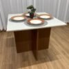 Mesa de Jantar Helo 0.90x0.90 - Mel/Off White