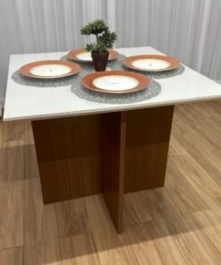 Mesa de Jantar Helo 0.90x0.90 - Mel/Off White