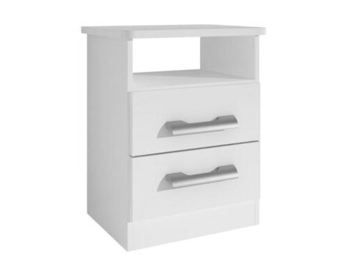Mesa de cabeceira Firenze 2 gavetas - Branco