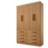 Guarda-Roupa Mônaco 4 portas e 8 gavetas - Cinamomo