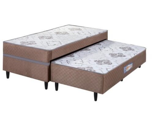 Cama Box Açucena Solteiro com Auxiliar Ortopédica  - 88x188x46