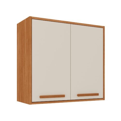 Armário de Cozinha Aéreo Canela 2 Portas 0.70m - Cinamomo/Off White