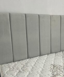 Cabeceira Clean Casal - Prata Veludo