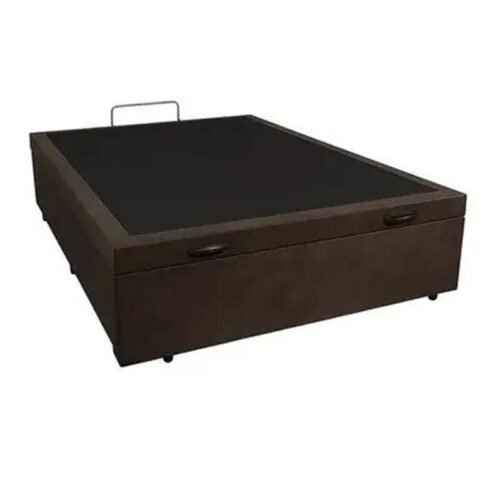 Alternative view of Base Baú Classic Casal – Suede Marrom