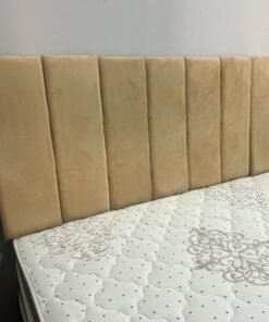 Cabeceira Clean Casal - Bege Veludo