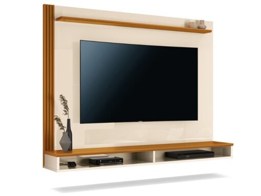 Painel Davos 55" - Off White/Cedro - Imagem 2