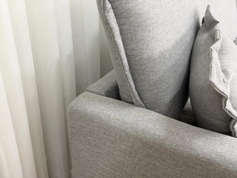 Sofá Cama Retrátil Reclinável Zoe 2.20m - Cinza Linho - Imagem 6