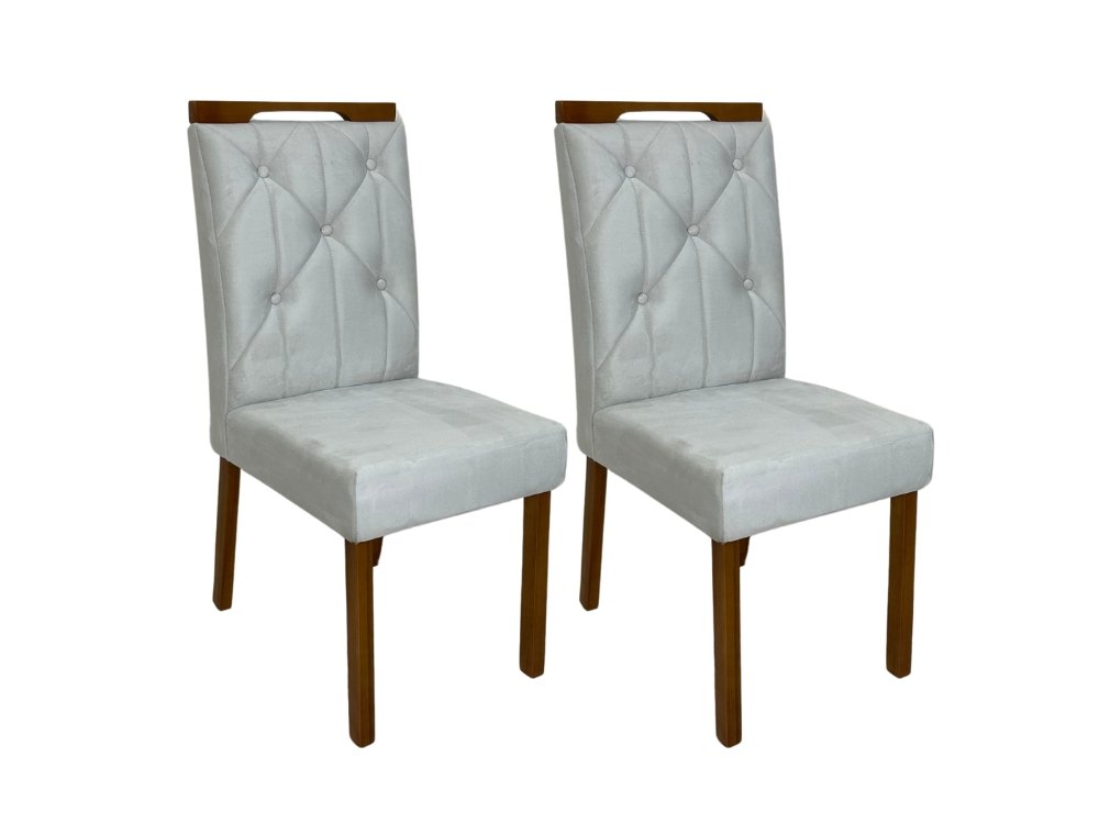 Conjunto Cadeiras Jasmim 2 unidades - Cinamomo/Bege