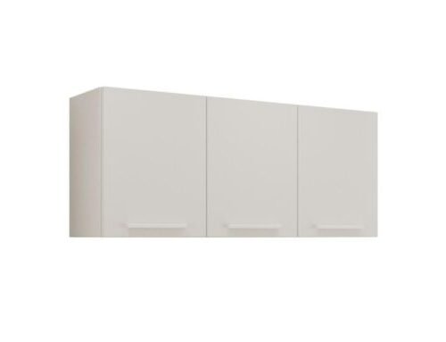 Armário de Cozinha Aéreo New Valência Triplo 1,20m - Branco