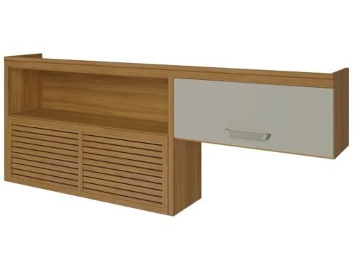 Armário de Cozinha Aéreo Princesa 2 portas Nicho 2,00 - Freijo/Off White