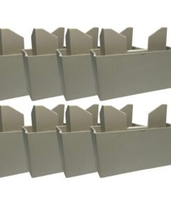 Kit com 8 pés plástico retangular - Branco