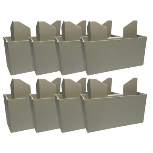Kit com 8 pés plástico retangular - Branco