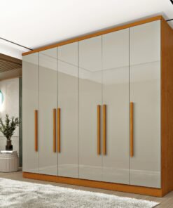 Guarda-Roupa Veneza 6 Portas Tcil - Cinamomo/Off White