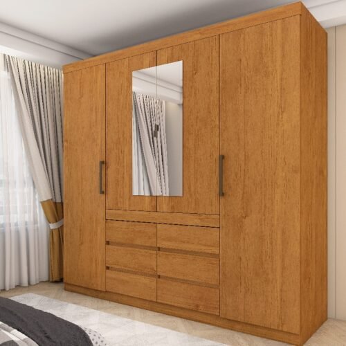 Guarda-Roupa Império 4 Portas 6 Gavetas c/esp - Cinamomo
