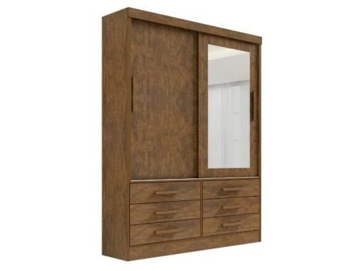 Guarda-Roupa Meridian 2 portas e 6 gavetas - Cinamomo