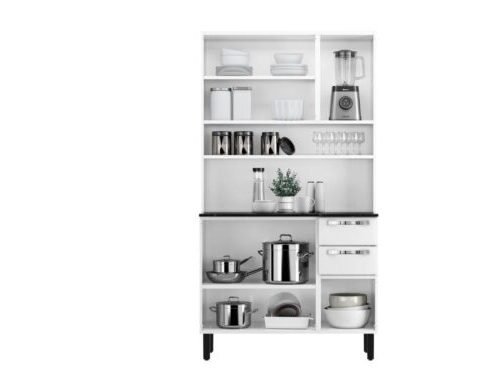 Alternative view of Armário Kit de Cozinha 1,05m Pratika - Branco