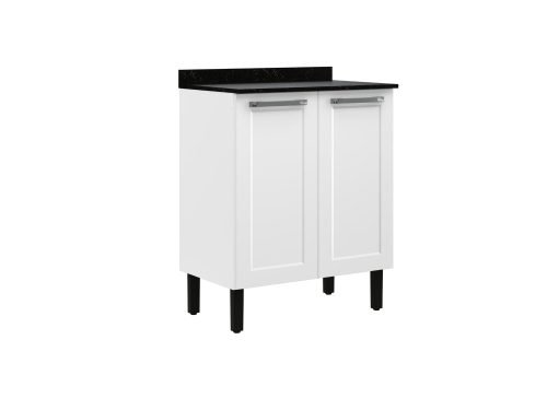 Balcão de Cozinha Florença Aço 0,70m - Branco
