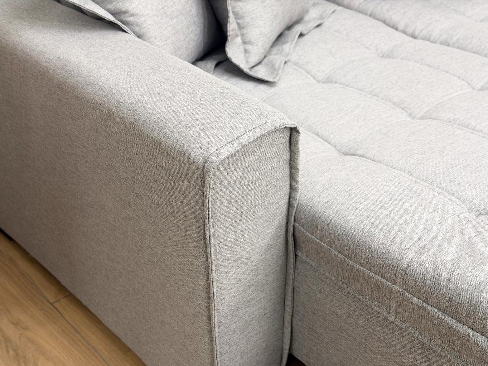 Sofá Cama Retrátil Reclinável Bolt 2.00m Mod.80 - Cinza Linho - Imagem 7