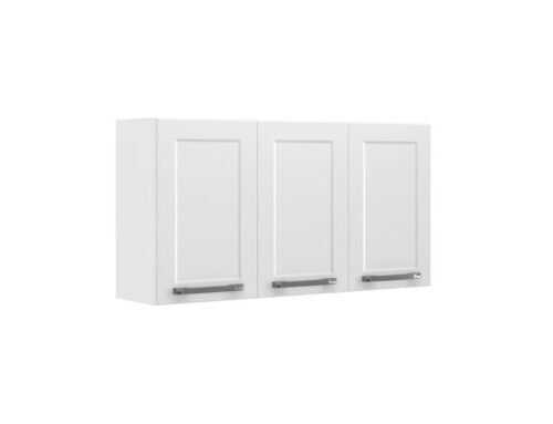 Armário de Cozinha Aéreo Triplo Florença Aço 1,05 - Branco