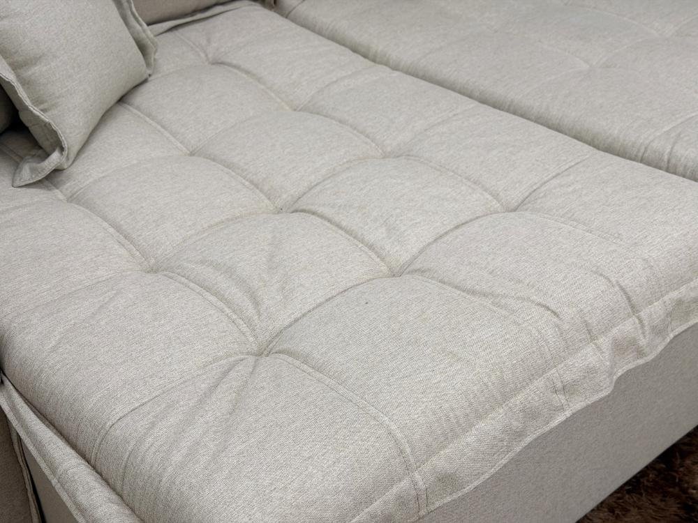 Sofá Cama Retrátil Reclinável Bolt 2.00m Mod.80 - Bege Linho - Imagem 5