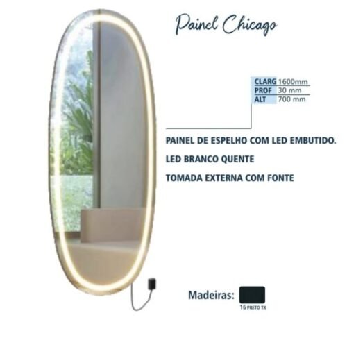 Alternative view of Painel Decorativo Chicago com Led