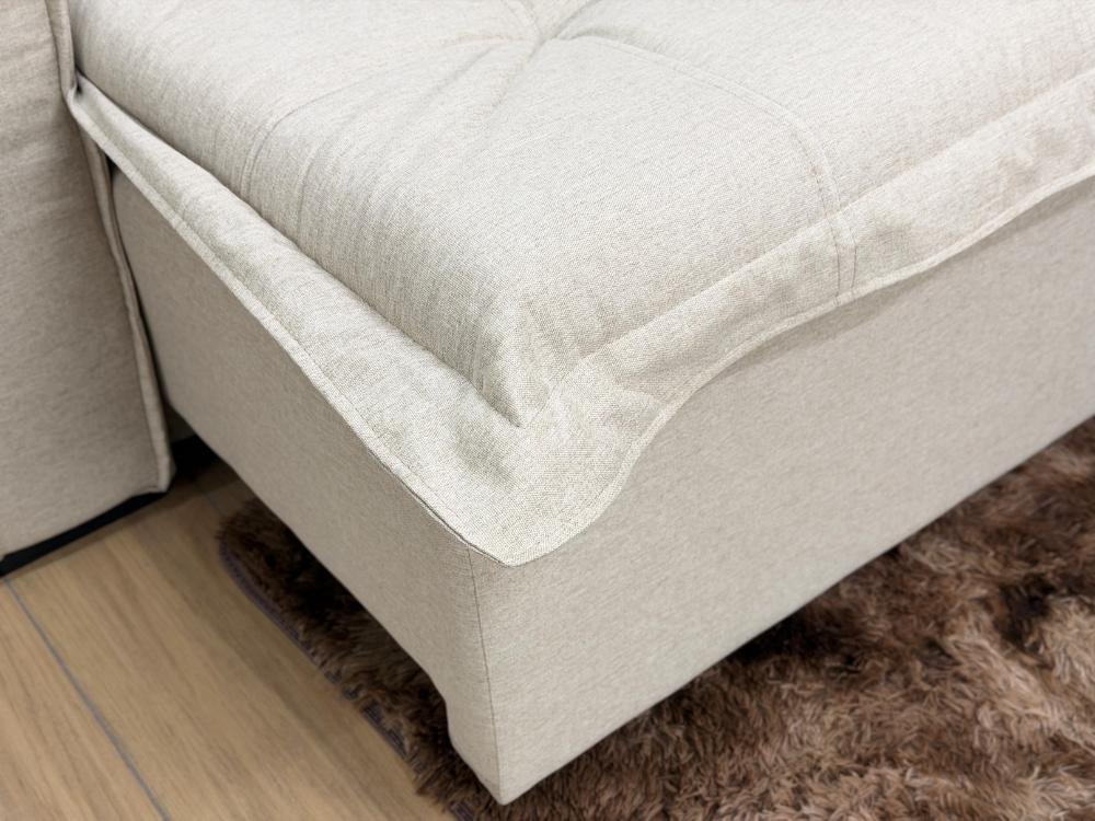 Sofá Cama Retrátil Reclinável Bolt 2.00m Mod.80 - Bege Linho - Imagem 4