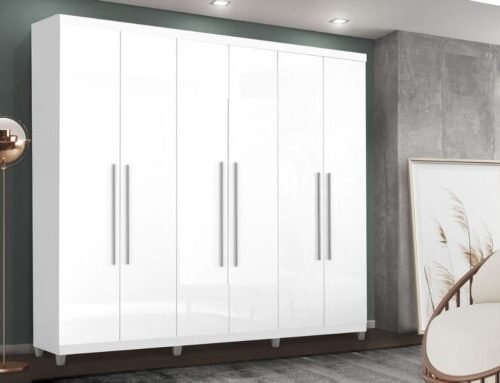 Guarda-Roupa Porto Bello Plus 6 portas - Branco