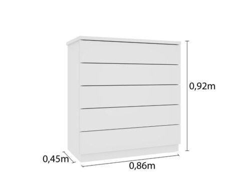 Alternative view of Cômoda Premium 5 Gavetas - Branco
