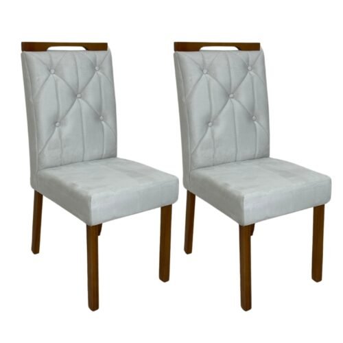 Conjunto Cadeiras Jasmim 2 unidades - Cinamomo/Bege