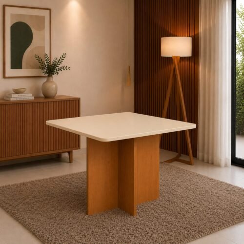 Mesa de Jantar Moscou 0.90x0.90 - Cinamomo/Off white