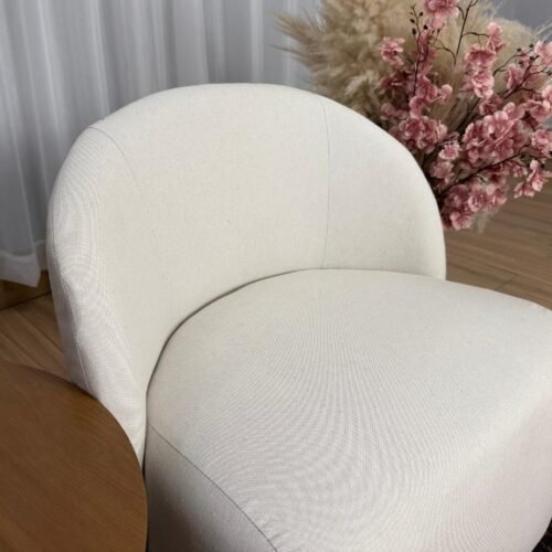 Alternative view of Poltrona Decorativa Doha - Bege Linho