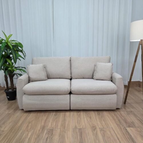 Sofá Cama Retrátil Reclinável Amaranto 2.30m Mod.100 - Bege Linho