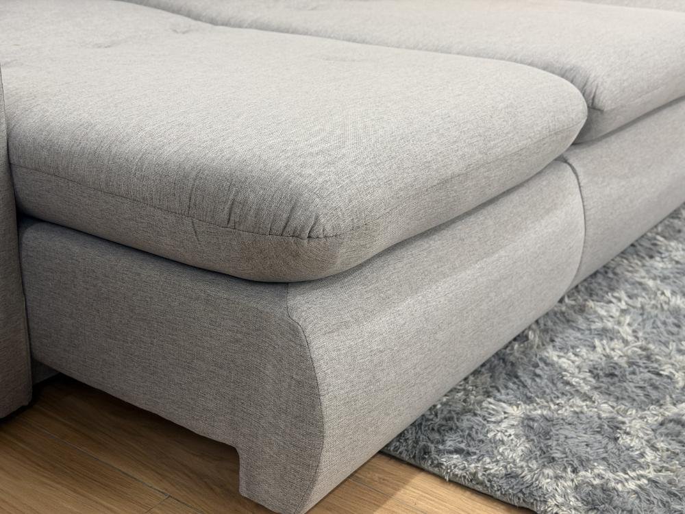 Sofá Cama Retrátil Reclinável Amaranto 2.70m 3 Módulos 80 - Cinza Linho - Imagem 7