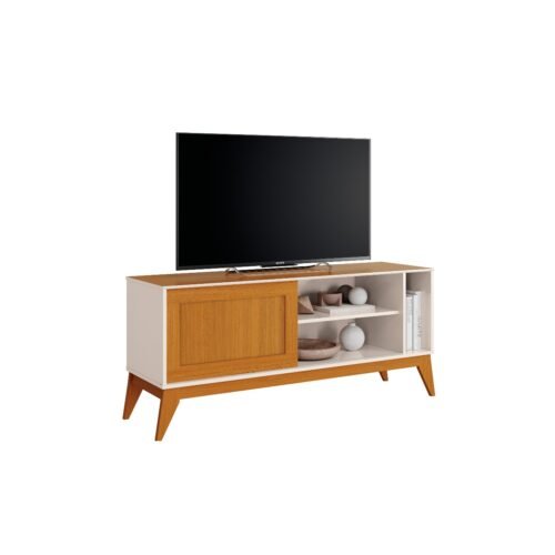 Alternative view of Rack Aruba com Painel Avant 55" -  Off White/Cedro