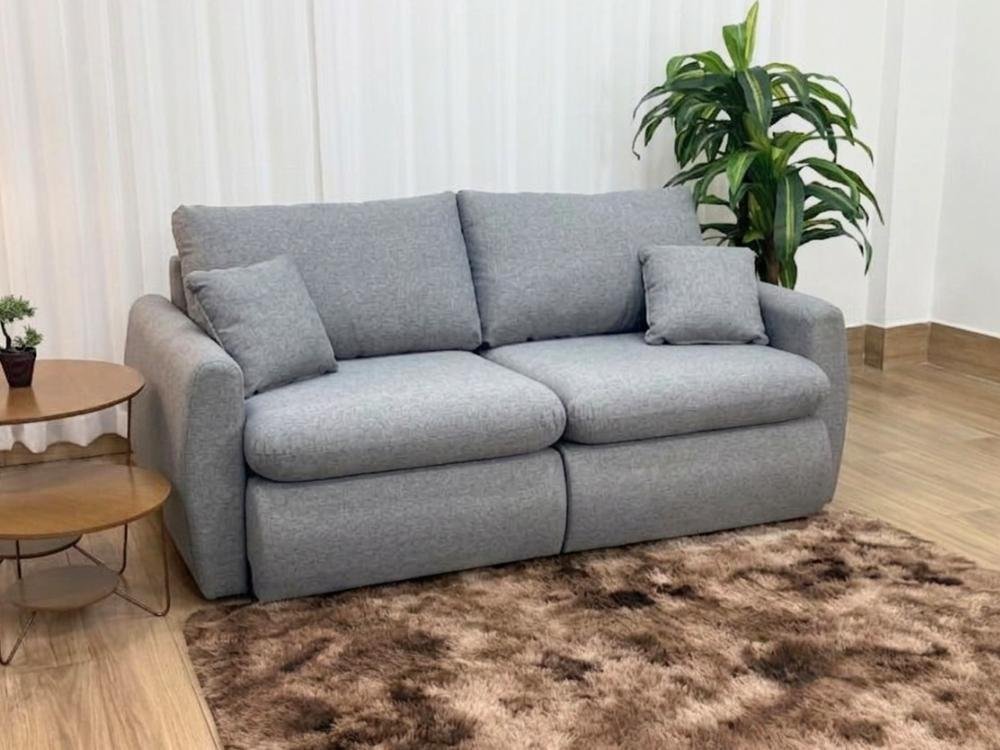 Sofá Cama Retrátil Reclinável Amaranto 2.10m Mod.90 - Cinza Linho - Imagem 5