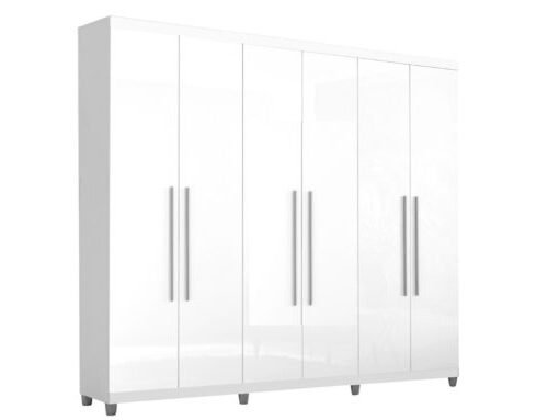 Alternative view of Guarda-Roupa Porto Bello Plus 6 portas - Branco