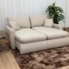 Sofá Cama Retrátil Reclinável Amaranto 1.90m Mod.80 - Bege Linho