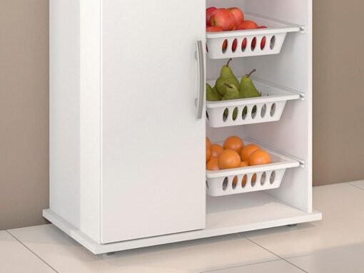 Fruteira 1 Gaveta 1 Porta 3 Cestos e suporte para microondas Ref.: 062 - Branco - Imagem 4
