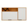 Armário de Cozinha Ravena 2 Portas c/Nicho Adega 1.20m - Freijó/Off White