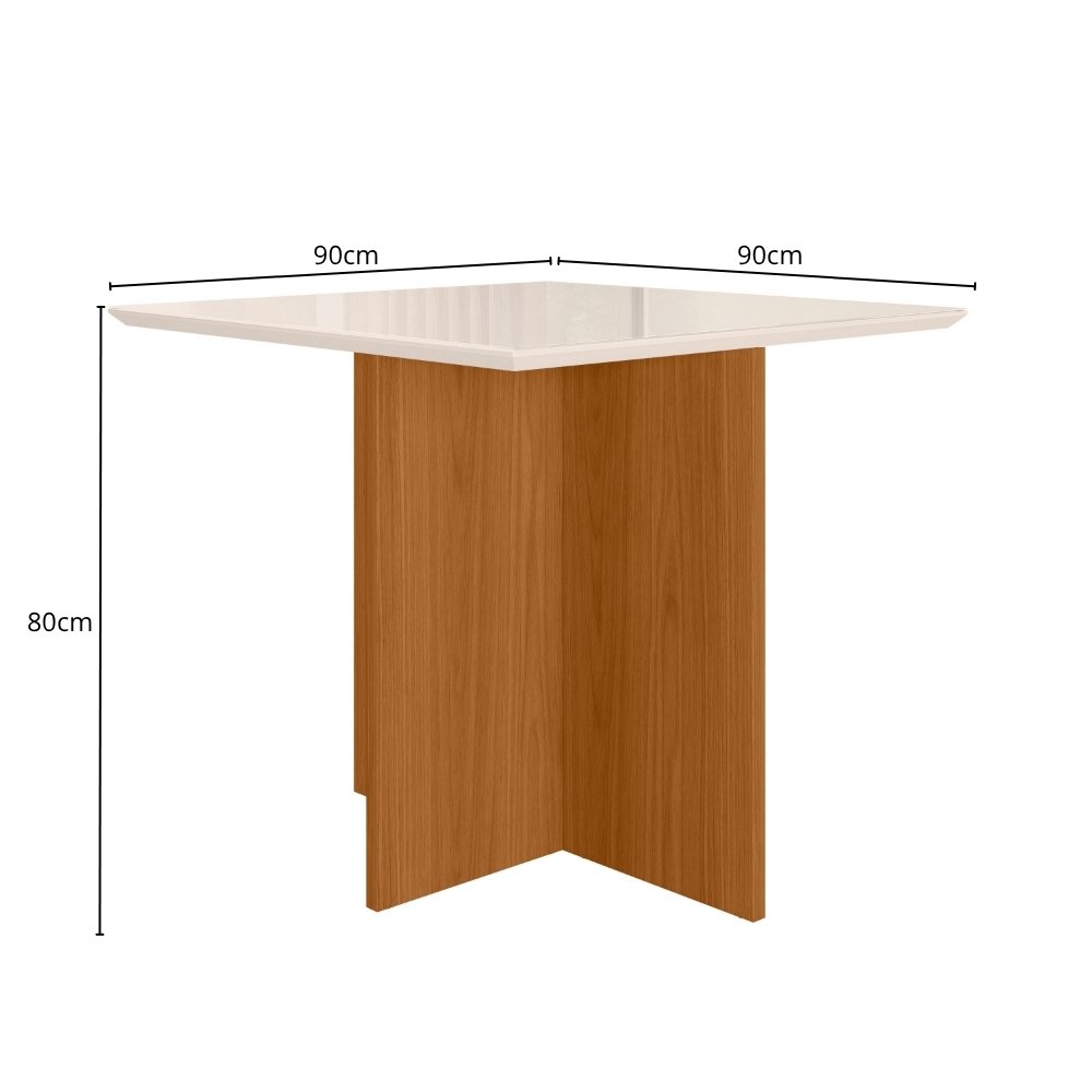 Mesa de Jantar Helo 0.90x0.90 - Mel/Off White - Imagem 3