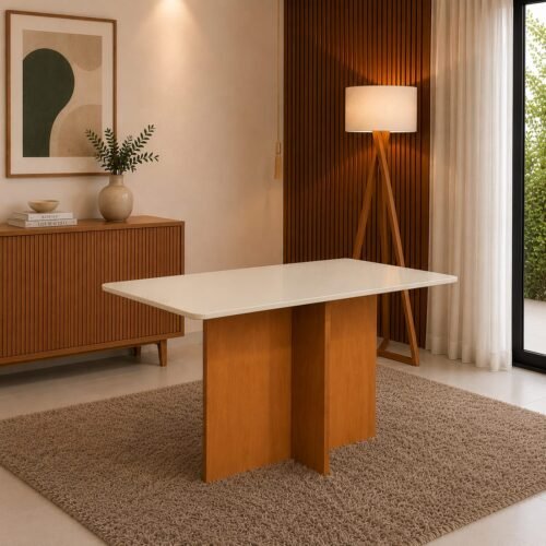 Mesa de Jantar Moscou 1.20x0.80 - Cinamomo/Off white