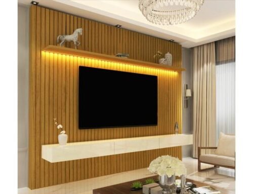 Home Nobre com Nicho 2.30m 85" - Naturale/Off White