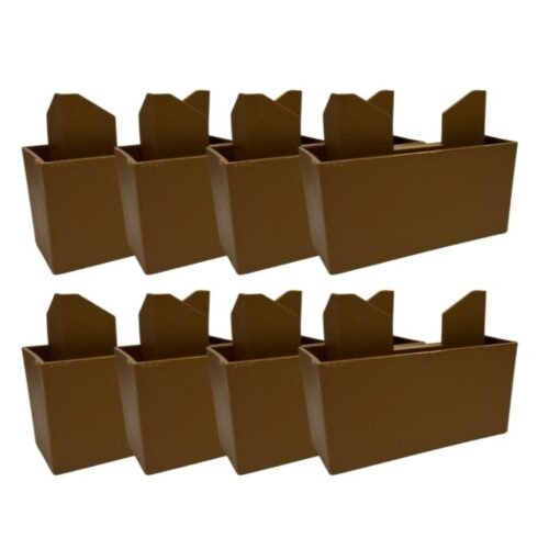 Kit com 8 pés plástico retangular - Cinamomo