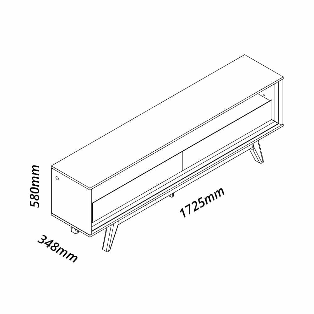 Rack Requinte 55" 1.72m- Naturale/Off White - Imagem 4