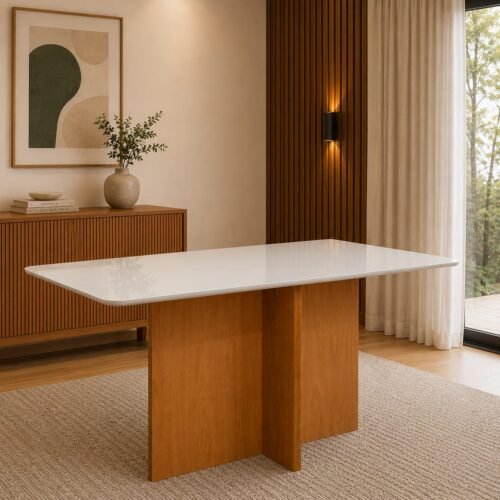 Mesa de Jantar Moscou 1.60x0.80 - Cinamomo/Off white